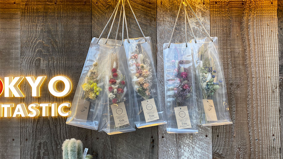 Tida Flowerのドライフラワーミニスワッグ・ギフトバッグ