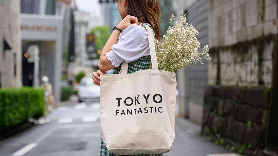 インド産オーガニックコットンのエコバッグ。
