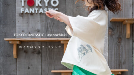TOKYO FANTASTIC asanochiaki ゆるだぼフラワーTシャツ
