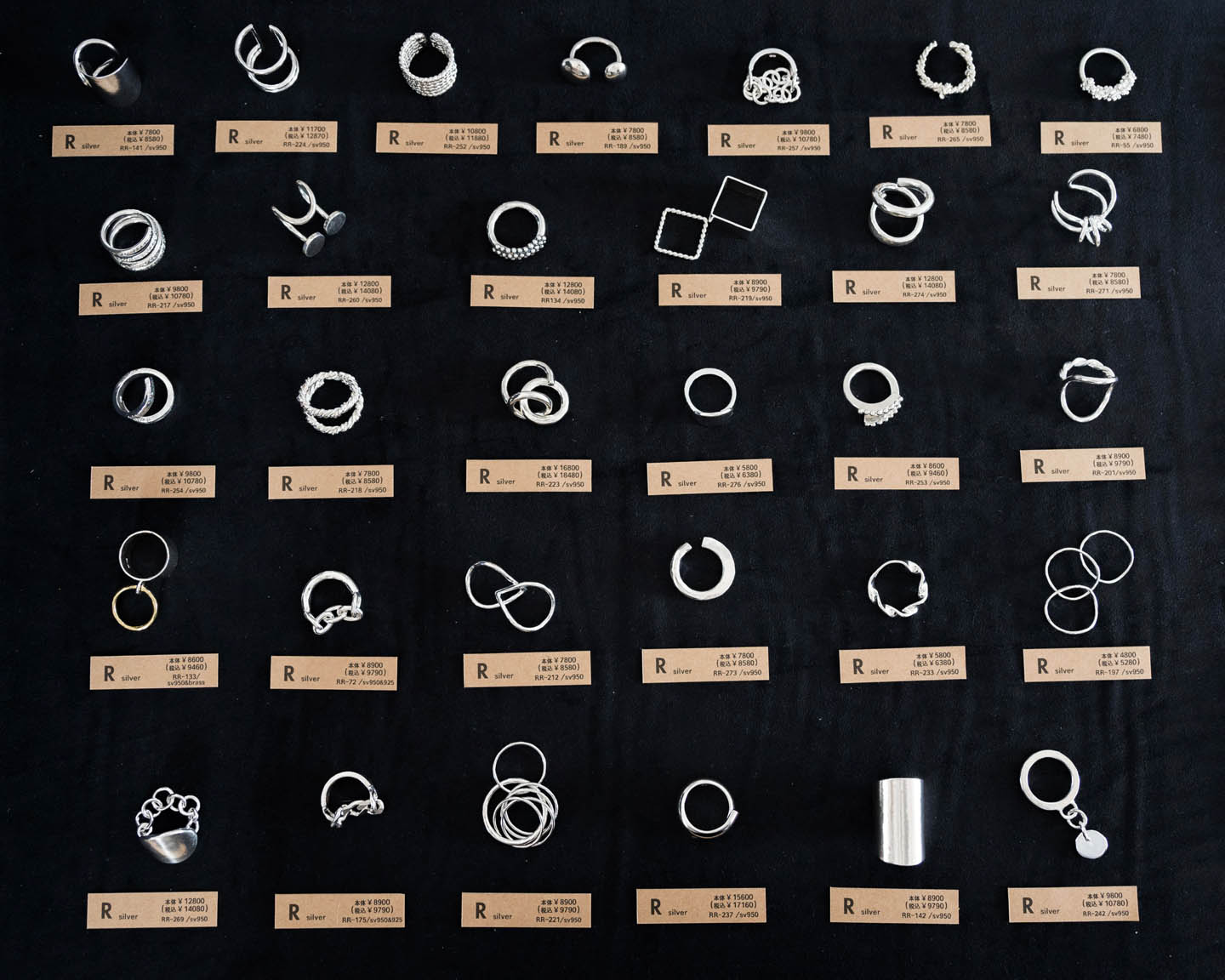 R 個展(シルバーアクセサリー)5/13-5/30, 2023【TOKYO FANTASTIC 201】 シルバーリング 集合